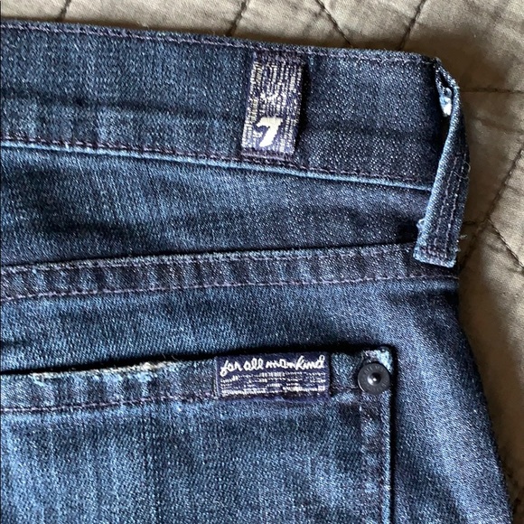 7 FOR ALL MANKIND Straight Leg Dark Wash Jeans - Picture 10 of 16
